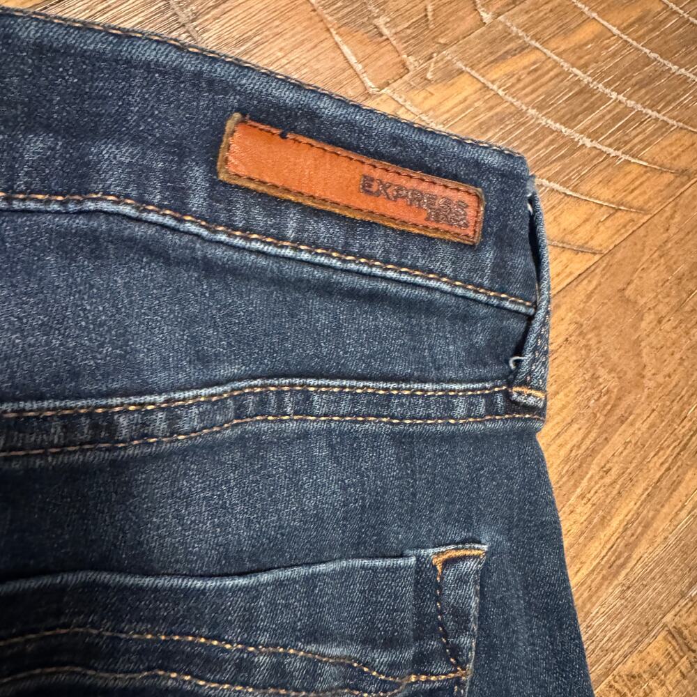 Express Jeans Blue Denim Skinny Mid Rise 0 0R Casual Zero Regular - Picture 3 of 9